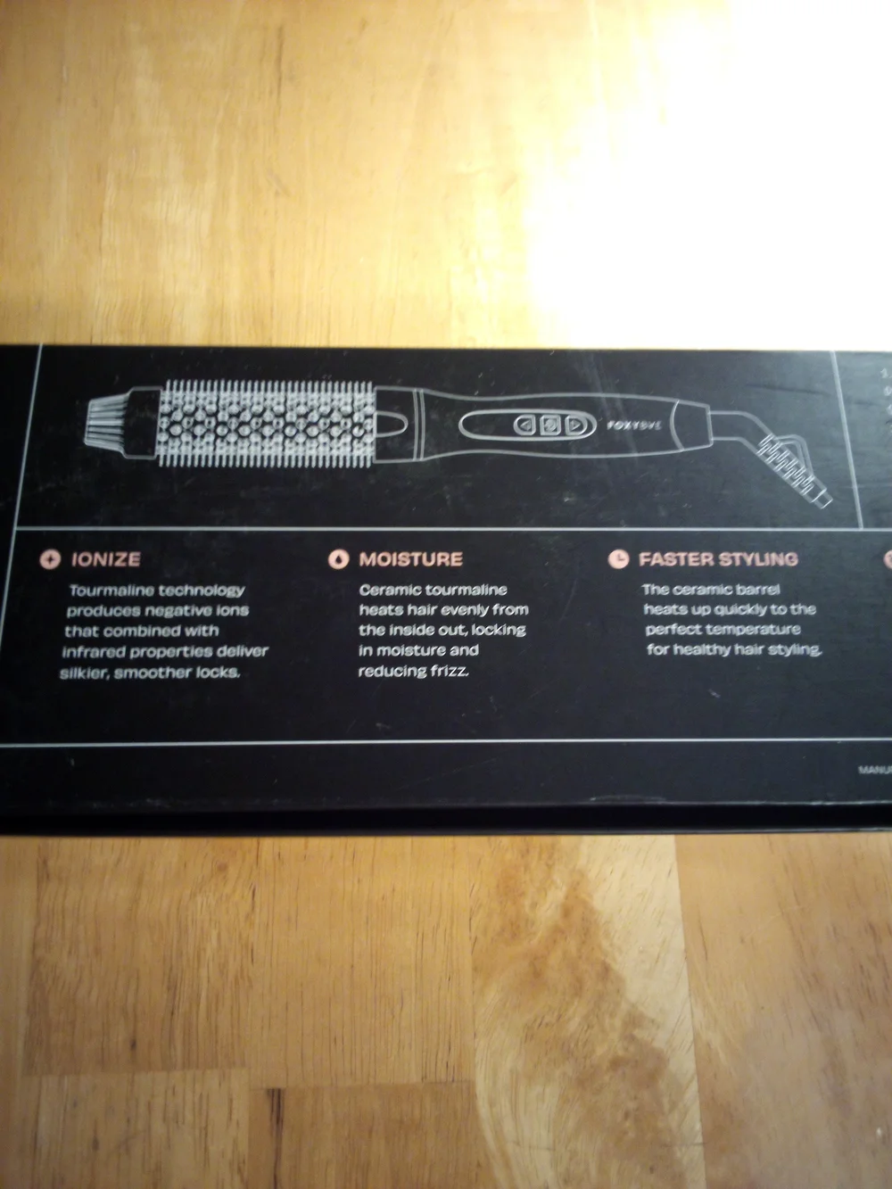 FOXYBVE Black Hot Round Brush Styler